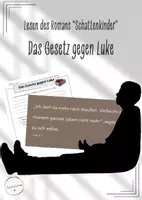 Vorschau - Stundenentwürfe - Lesen des Romans "Schattenkinder" - Textarbeit - Das Gesetz gegen Luke (Deutsch, Klasse 6-8) - Deckblatt