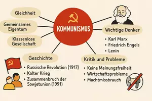 Vorschau - Arbeitsblätter - Arbeitsblatt "Kommunismus" + Onlineübung & MP3 + Mindmap + Infografik - Seite 1