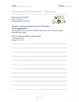 Vorschau - Klassenarbeiten - Klassenarbeit Sachtexte Klasse 5 (inkl. Lösung + Erwartungshorizont!) - Seite 1