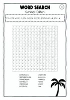 Vorschau - Arbeitsblätter - Word Search Summer Englischunterricht Grundschule Sek 1 - Seite 2