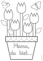 Vorschau - Arbeitsblätter - Muttertag Bastelvorlage Blumentopf - Muttertagsgeschenk - Seite 3