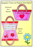 Vorschau - Arbeitsblätter - Muttertag Bastelvorlage - Grußkarte Handtasche - Seite 1