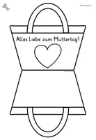 Vorschau - Arbeitsblätter - Muttertag Bastelvorlage - Grußkarte Handtasche - Seite 2