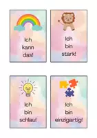 Vorschau - Arbeitsblätter - Affirmationskarten für Kinder - Deckblatt