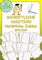 Vorschau - Arbeitsblätter - Schriftliche Addition Ganze Zahlen maxi-pack - Deckblatt