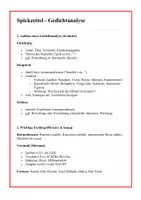 Vorschau - Arbeitsblätter - 📌 Spickzettel Gedichtanalyse – kompakt, klar & griffbereit - Seite 1