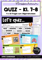 Vorschau - Quiz - Quiz - Allgemeinwissen - Klasse 7 bis 8 - Deckblatt
