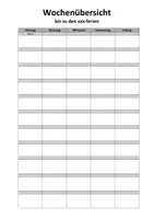 Vorschau - Lehrpläne/Lehrermaterial - Vorlage Wochenübersicht - Organisation Quartalskalender - Deckblatt