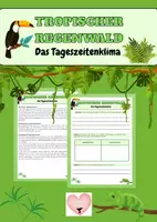 Vorschau - Arbeitsblätter - Tropischer Regenwald - Das Tageszeitenklima - Deckblatt