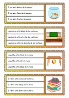 Vista previa - Hojas de trabajo - LECTURA DE FRASES PARA TRABAJAR LAS POSICIONES - página 3