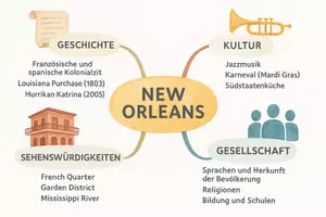 Vorschau - Arbeitsblätter - Arbeitsblätter zum Thema "New Orleans" + Lösung & MP3 + Mindmap + Infografik - Seite 3