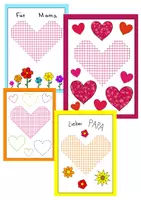 Vorschau - Mal- und Bastelvorlagen - Karten Prickeln und Sticken 💕 - Deckblatt