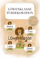 Vorschau - Poster - LÖWENKLASSE großes Türschild und Namensschilder - Deckblatt