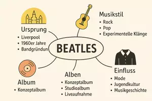 Vorschau - Arbeitsblätter - Arbeitsblatt zum Thema "Beatles" + Onlineübung & MP3 + Mindmap + Infografik - Seite 2