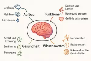 Vorschau - Arbeitsblätter - Arbeitsblatt zum Thema "Gehirn" + Onlineübung & MP3 + Mindmap + Infografik - Seite 3
