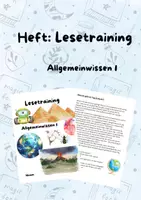 Vorschau - Arbeitsblätter - Lesetraining Allgemeinwissen 1 für die 5./6. Klasse - Deckblatt