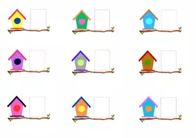 Vorschau - Arbeitsblätter - Farbzuordnung Vögel / visuelle Wahrnehmung / Klettmappe - Seite 1