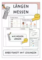 Vorschau - Arbeitsblätter - Arbeitsheft Längen messen - Deckblatt