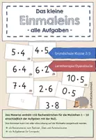Vorschau - Fördermaterial/Inklusion - Kleines Einmaleins – Aufgabenkarten zum Lernen & Üben - Deckblatt
