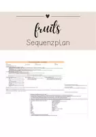 Vorschau - Stundenentwürfe - Sequenzplan fruits - Deckblatt