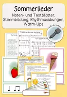 Vorschau - Arbeitsblätter - Sommerlieder - Stimmbildung, Warm-Ups, Rhythmusübungen etc - Deckblatt