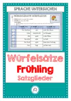 Vorschau - Spiele - Satzglieder bestimmen mit Würfelsätzen. Frühling - Deckblatt