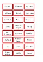 Vorschau - Anderer Materialtyp - Erste Hilfe Wörter mit individueller Auftragskarte - Seite 1