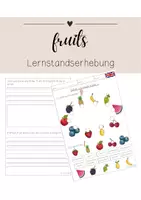 Vorschau - Arbeitsblätter - Lernstandserhebung fruits - Deckblatt