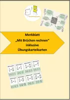 Vorschau - Merkblätter - Merkblatt "Rechnen mit Brüchen" inklusive Übungskarteikarten - Deckblatt