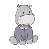 Vorschau - selbst erstellte Cliparts/Grafiken - Nilpferd Clipart - Happy Hippos - Klassentier - Seite 1