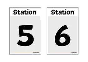 Vorschau - Stationenlernen - Stationsschilder / Stationsaufsteller / Beige - Seite 3