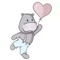 Vorschau - selbst erstellte Cliparts/Grafiken - Nilpferd Clipart - Happy Hippos - Klassentier - Seite 3
