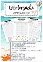 Vorschau - Arbeitsblätter - Materialpaket M Summer End of Year Sek I Englisch - Seite 1