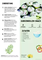 Vorschau - Unterrichtsreihen - Rezept: Gurkenrollen-Snack | Vegetarisch | Hauswirtschaft & Ernährung | Klasse 5–9 - Seite 1