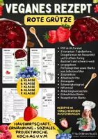 Vorschau - Arbeitsblätter - Rezept Rote Grütze Hauswirtschaft 5. Klasse bis 9. Klasse - Deckblatt