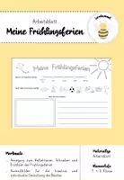 Vorschau - Arbeitsblätter - Meine Frühlingsferien - Von den Ferien erzählen - Deckblatt