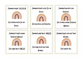 Vorschau - Spiele - Lesespiel Bewegungen im Schulzimmer - Seite 1
