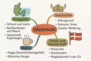 Vorschau - Arbeitsblätter - Arbeitsblätter zum Thema "Dänemark" + Lösung & MP3 + Mindmap + Infografik - Seite 2