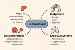 Vorschau - Arbeitsblätter - Arbeitsblatt zum Thema "Blutkreislauf" + Onlineübung & MP3 + Mindmap + Infografiken - Seite 2