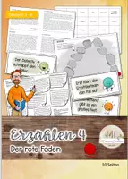 Vorschau - Arbeitsblätter - Erzählen 4: Der rote Faden einer Erzählung - Deckblatt