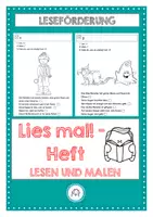 Vorschau - Stundenentwürfe - Lies- mal! - Heft. Lesemalblätter - Deckblatt