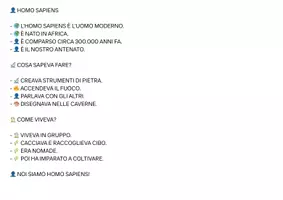 anteprima - Materiale di supporto/inclusione - Homo sapiens , storia in CAA con domande - Pagina 1
