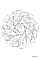 Vorschau - Arbeitsblätter - Mandalas zum Thema "Tiere der Welt" - Ausmalbilder - Seite 1
