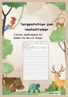 Vorschau - Arbeitsblätter - Tiergeschichte zum Lesen und Abschreiben - 1./2. Klasse - Deckblatt