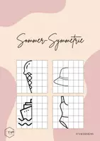 Vorschau - Arbeitsblätter - Symmetrie Übung für den Sommer - Deckblatt
