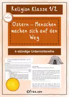 Vorschau - Stundenentwürfe - Ostern - Menschen machen sich auf den Weg Klasse 1-2 - Deckblatt