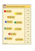 Vorschau - Stationenlernen - Uhr -Volle Stunden bis 24 (Selbstkontrollrahmen) - Seite 3
