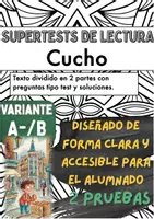 Vista previa - Evaluación - 📘📝 Dos pruebas de lectura ✨ sobre «Cucho» de José Luis Olaizola (Versión A/B) 📖🅰️🅱️ - Portada