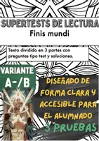 Vista previa - Evaluación - 📘🌍 Tres pruebas de lectura sobre «Finis Mundi» de Laura Gallego García (Versión A/B) 📖🅰️🅱️⏳ - Portada