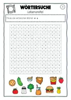 Vorschau - Arbeitsblätter - Wörtersuche Lebensmittel Ernährung Grundschule Sek I DaZ - Seite 3